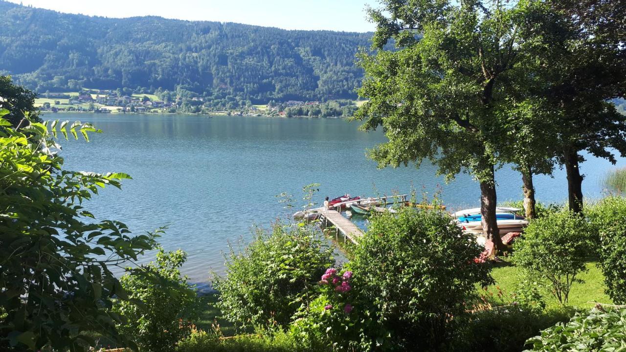 Seeblick Appartement ANNA, Haus Hänsel&Gretel direkt am Ossiachersee mit Hallenbad, Skiarena Gerlitzen Bodensdorf Exterior foto